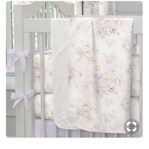 Lavender, shabby chic, crib bedding, Carousel Designs